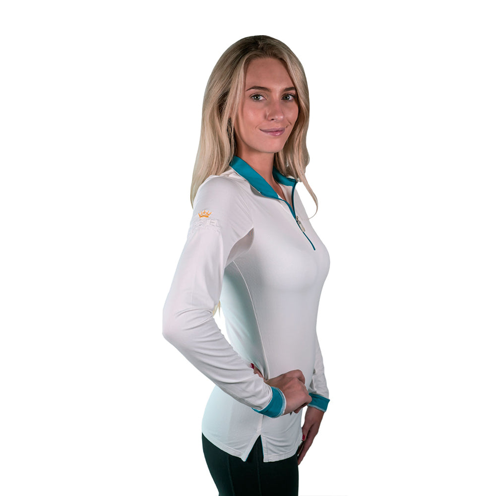 Charlotte Signature Collection White / Teal Trim - The Polished Rider