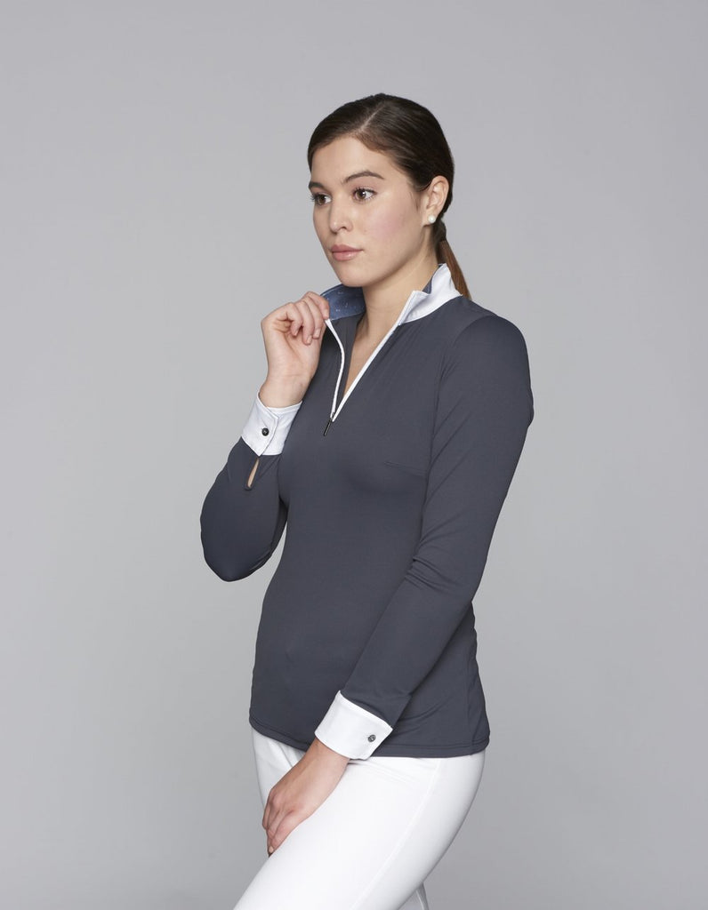 Charcoal w Charcoal Paulo Alto Zip Long Sleeve - The Polished Rider
